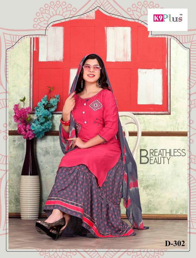 K9 Plus Renisha Latest Embroidery Rayon Redymade Collection